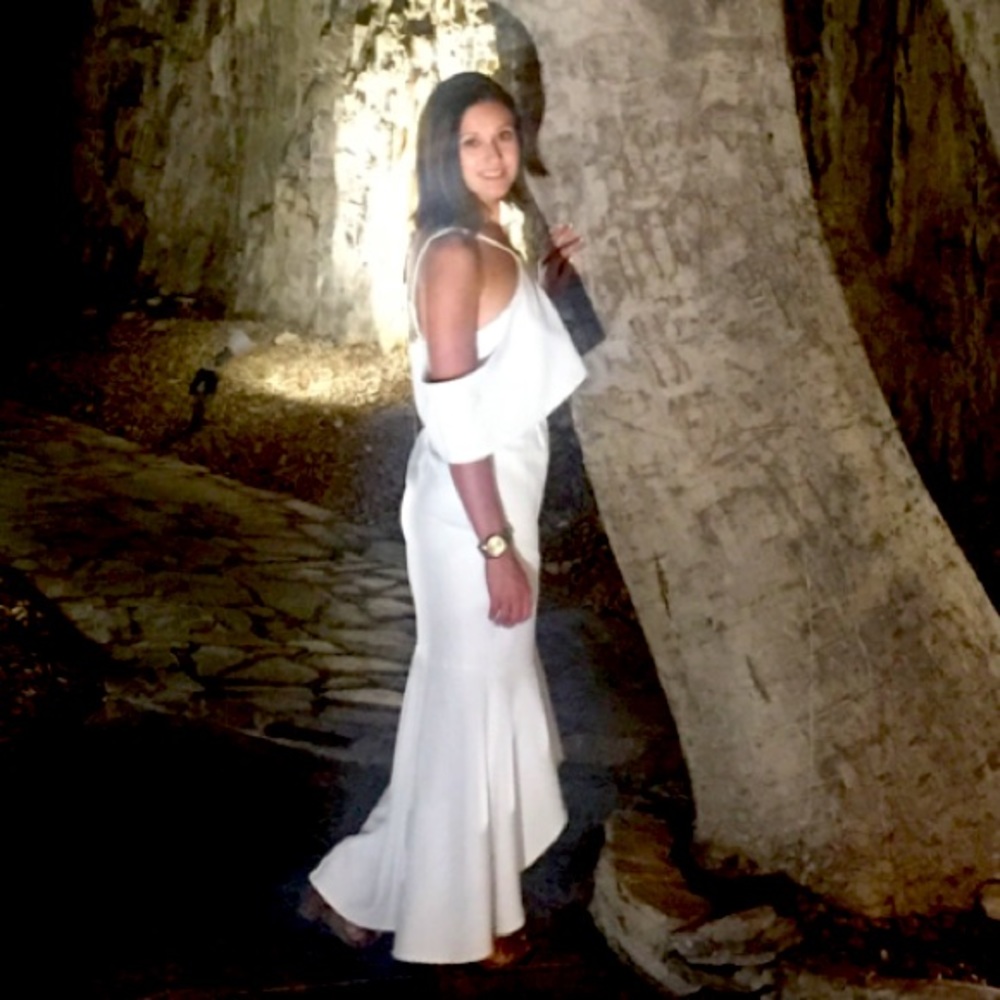 White off shoulder engagement/wedding dress